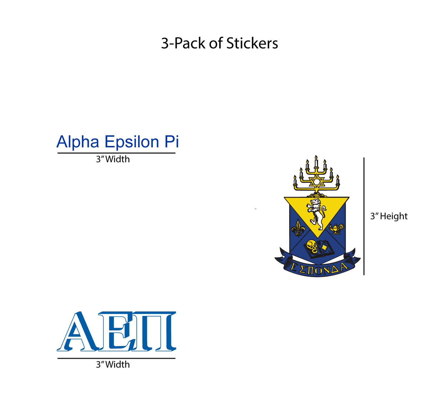 Alpha Epsilon Pi Permanent Stickers