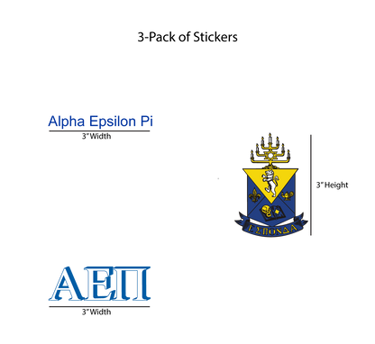 Alpha Epsilon Pi Permanent Stickers
