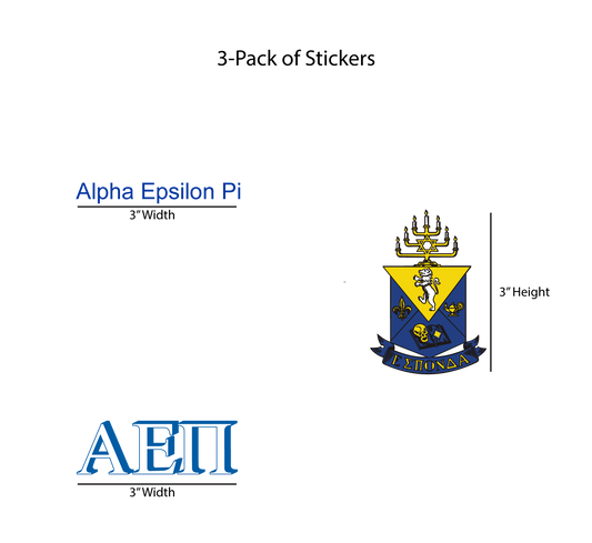 Alpha Epsilon Pi Permanent Stickers