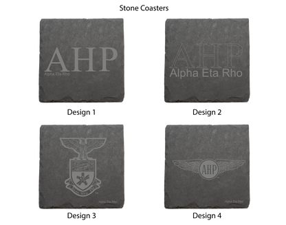 Alpha Eta Rho Stone Coasters - 4-Pack