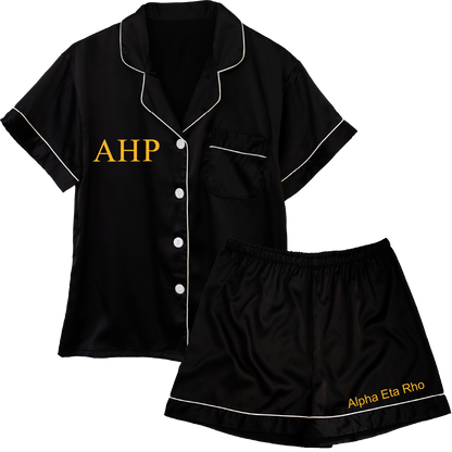 Alpha Eta Rho Embroidered Ladies' Pajama Sets