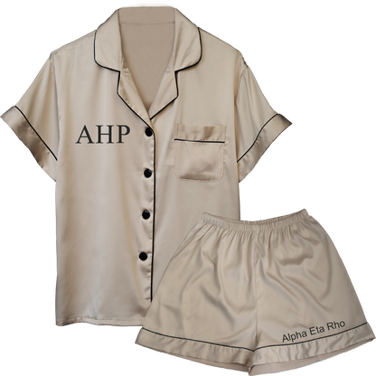 Alpha Eta Rho Embroidered Ladies' Pajama Sets