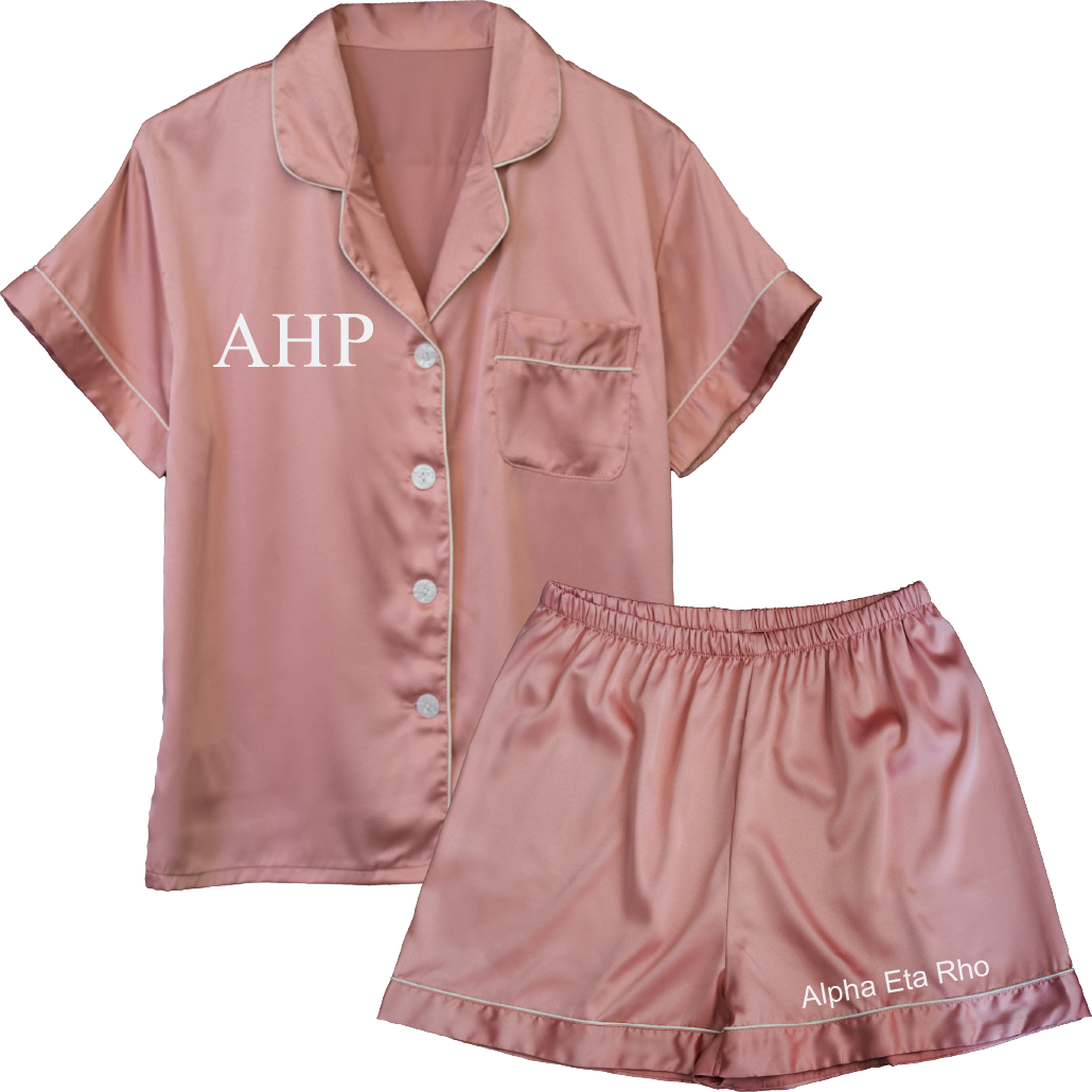 Alpha Eta Rho Embroidered Ladies' Pajama Sets