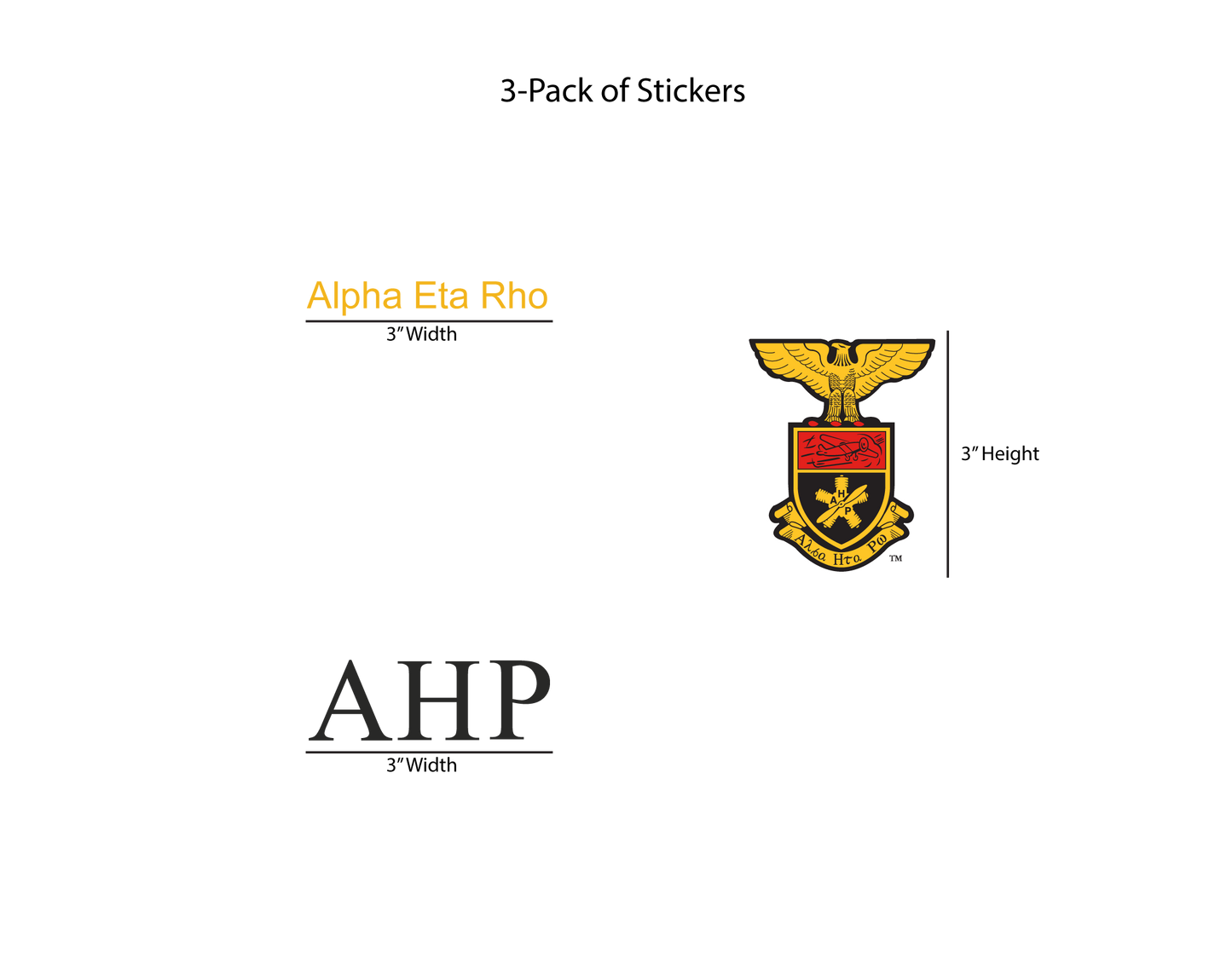Alpha Eta Rho Permanent Stickers