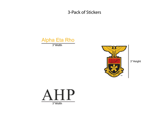 Alpha Eta Rho Permanent Stickers