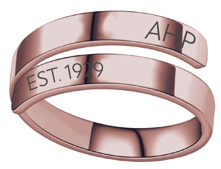 Alpha Eta Rho Year and Letters Rings