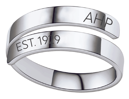 Alpha Eta Rho Year and Letters Rings