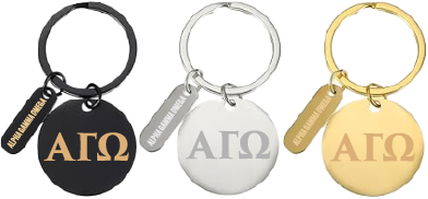Alpha Gamma Omega Name and Letters Keychains