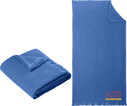 Alpha Gamma Omega Letters and Name Blankets