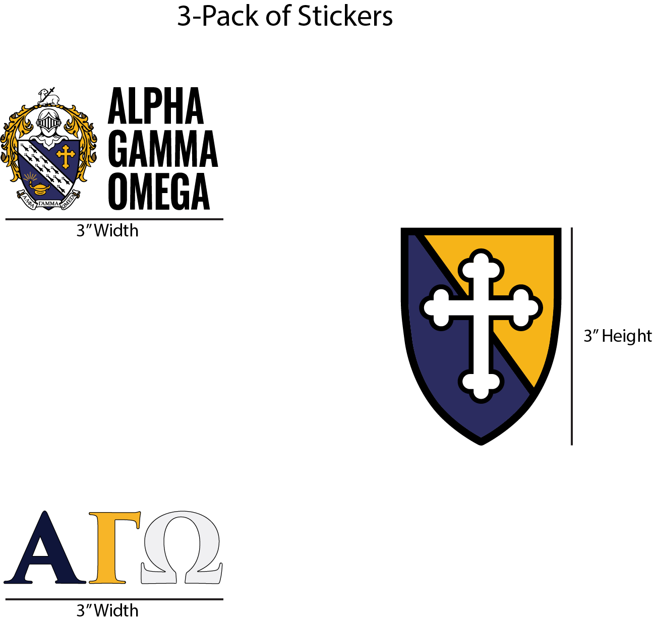 Alpha Gamma Omega Stickers