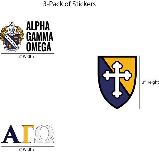 Alpha Gamma Omega Stickers