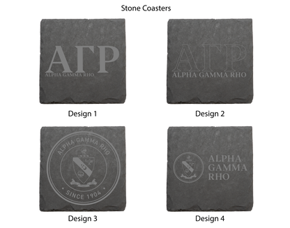 Alpha Gamma Rho Stone Coasters - 4-Pack