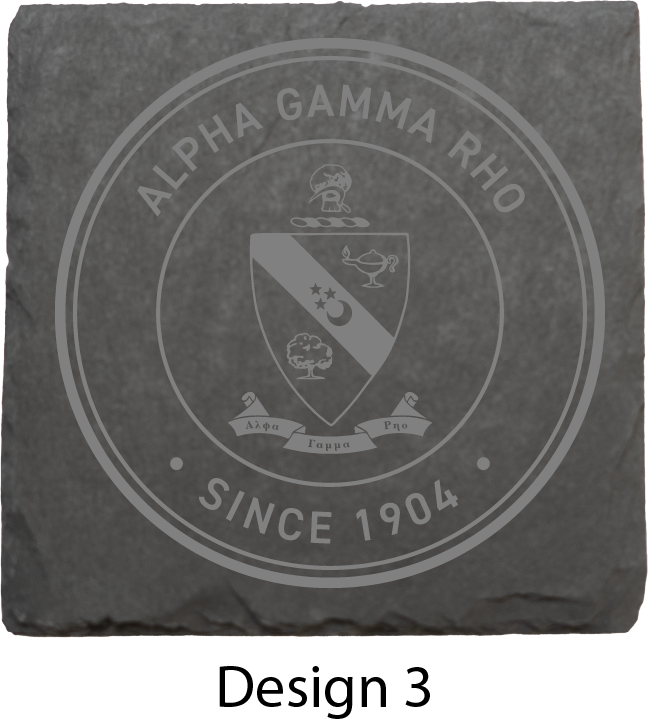 Alpha Gamma Rho Stone Coasters - 4-Pack