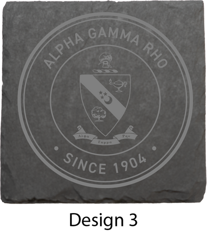 Alpha Gamma Rho Stone Coasters - 4-Pack