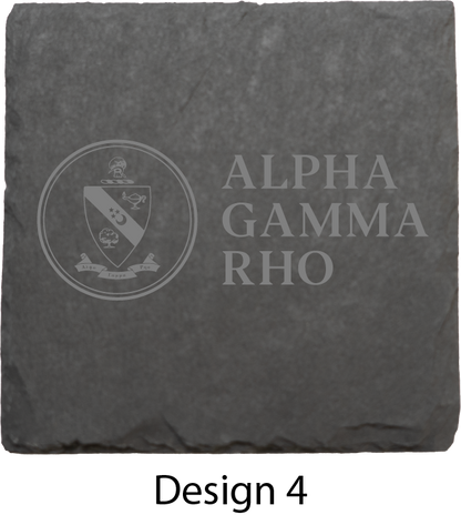 Alpha Gamma Rho Stone Coasters - 4-Pack