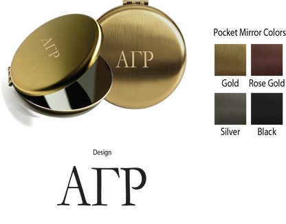 Alpha Gamma Rho Lettered Pocket Mirrors