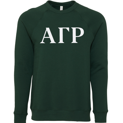 Alpha Gamma Rho Lettered Crewneck Sweatshirts