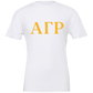 Alpha Gamma Rho Lettered Short Sleeve T-Shirts