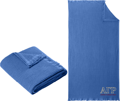 Alpha Gamma Rho Letters and Name Blankets