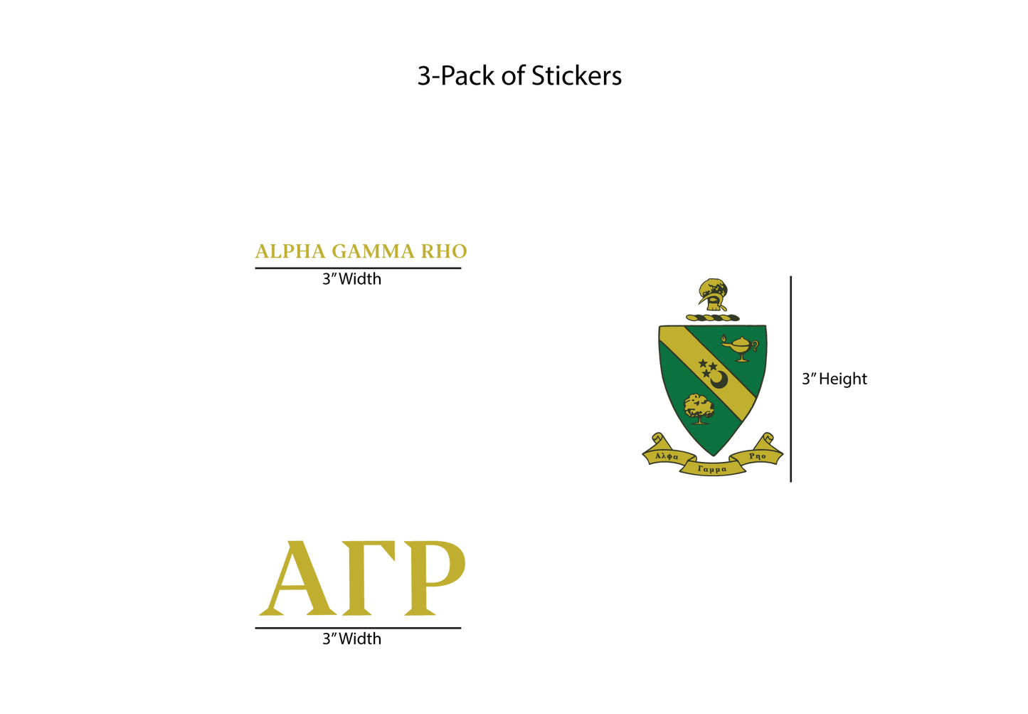 Alpha Gamma Rho Permanent Stickers
