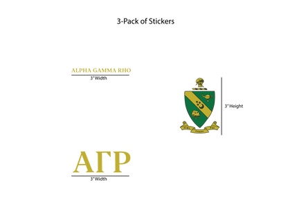 Alpha Gamma Rho Permanent Stickers