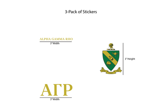 Alpha Gamma Rho Permanent Stickers