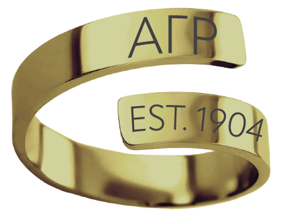 Alpha Gamma Rho Year and Letters Rings