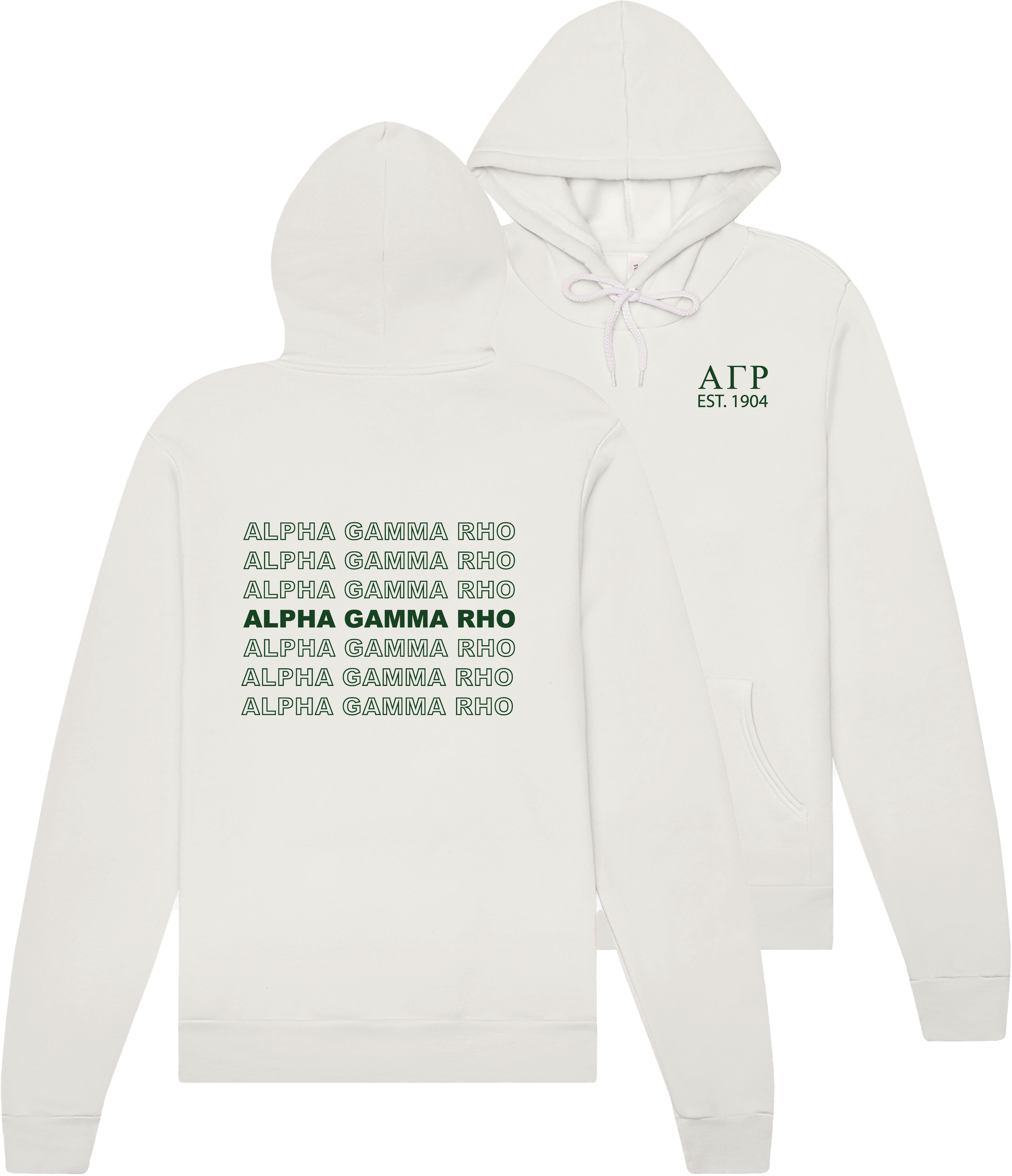 Alpha Gamma Rho Repeating Name Hooded Sweatshirts