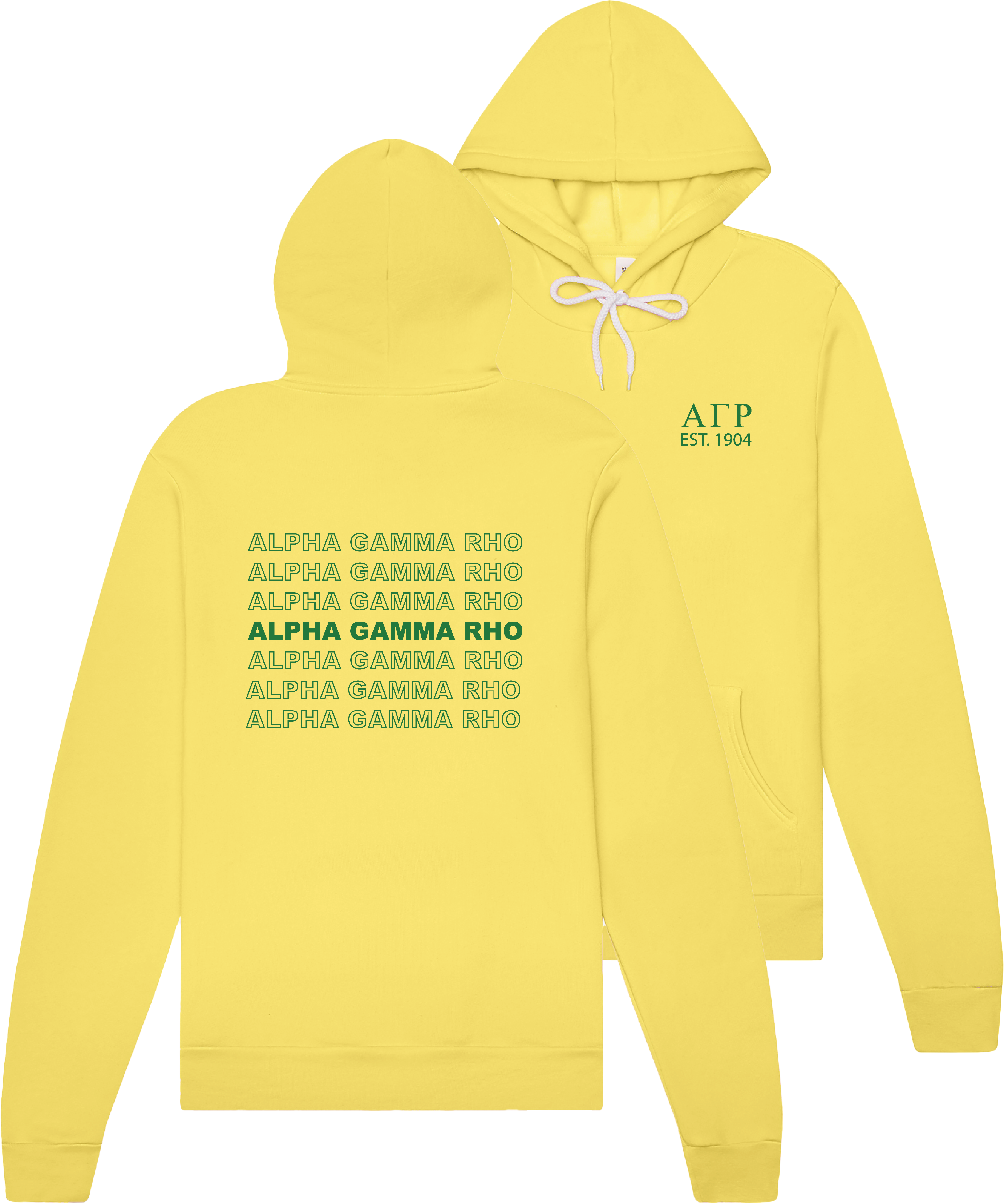 Alpha Gamma Rho Repeating Name Hooded Sweatshirts