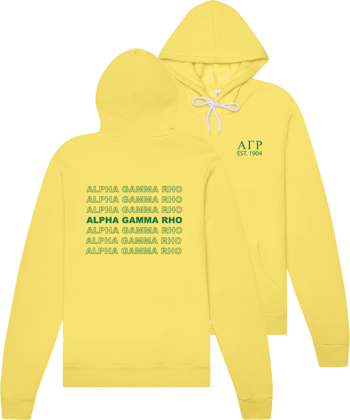 Alpha Gamma Rho Repeating Name Hooded Sweatshirts
