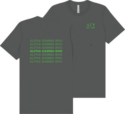 Alpha Gamma Rho Repeating Name Short Sleeve T-Shirts