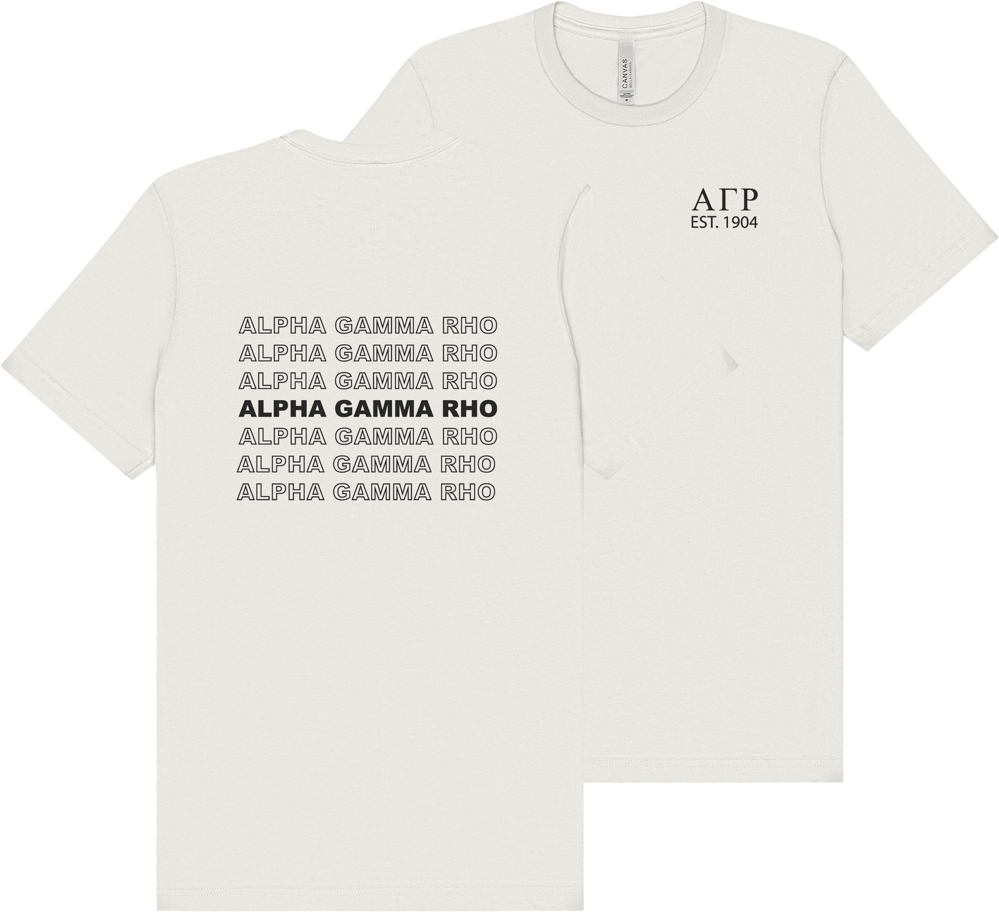 Alpha Gamma Rho Repeating Name Short Sleeve T-Shirts