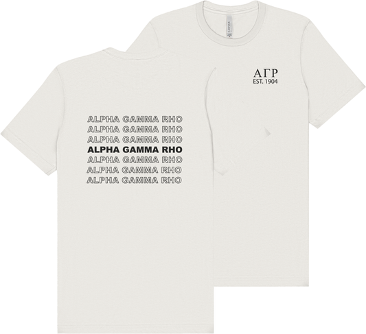 Alpha Gamma Rho Repeating Name Short Sleeve T-Shirts