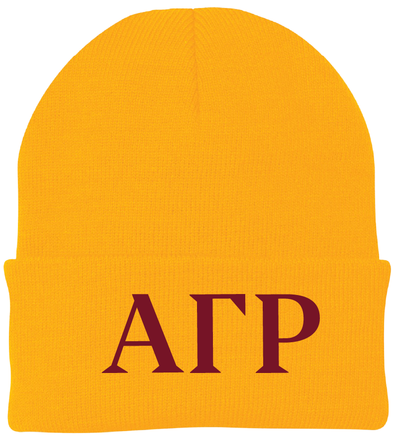 Alpha Gamma Rho Lettered Beanies