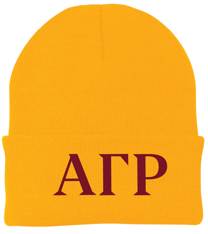 Alpha Gamma Rho Lettered Beanies