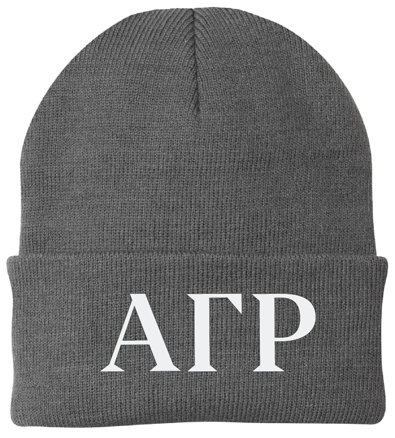 Alpha Gamma Rho Lettered Beanies