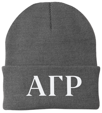 Alpha Gamma Rho Lettered Beanies