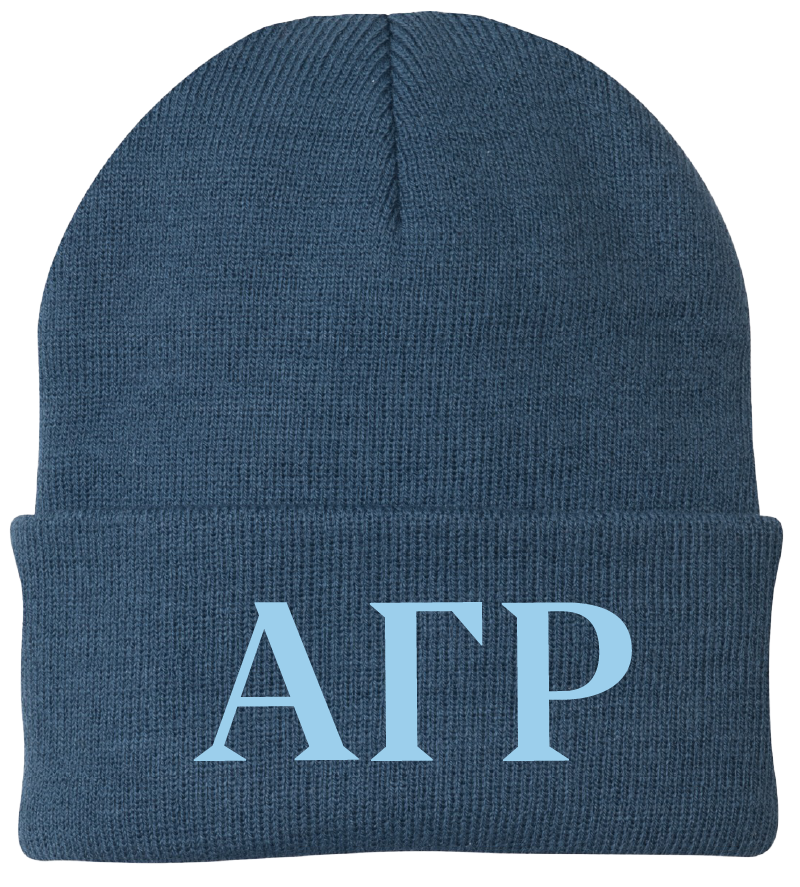 Alpha Gamma Rho Lettered Beanies