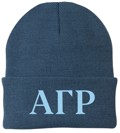 Alpha Gamma Rho Lettered Beanies