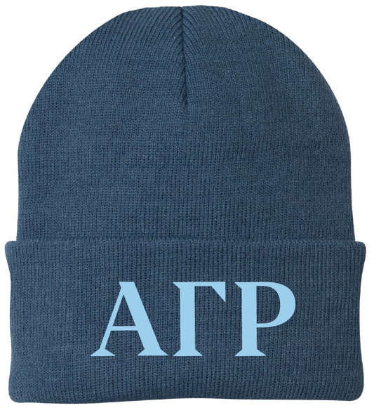 Alpha Gamma Rho Lettered Beanies