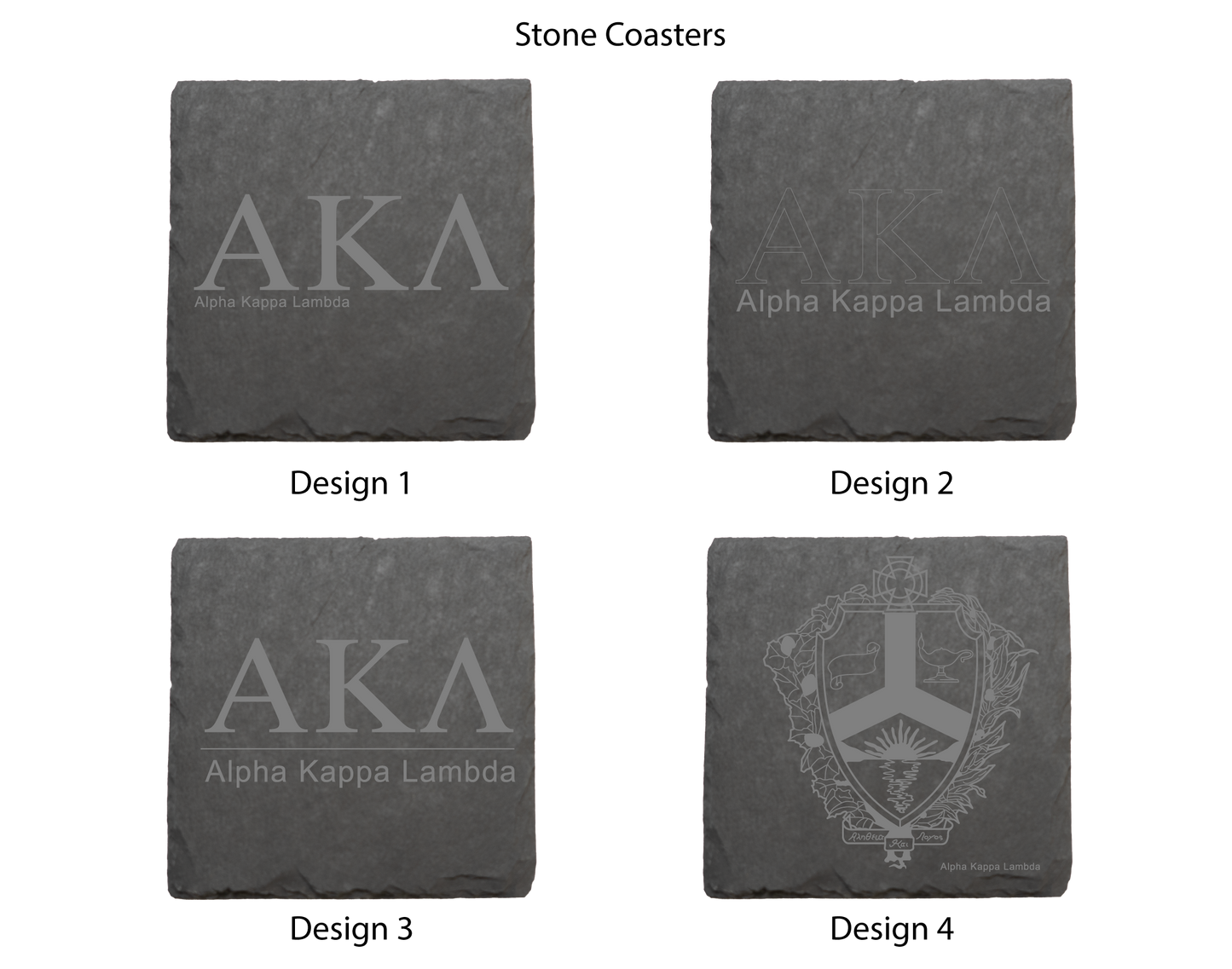 Alpha Kappa Lambda Stone Coasters - 4-Pack