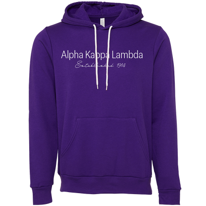 Alpha Kappa Lambda Embroidered Printed Name Hooded Sweatshirts