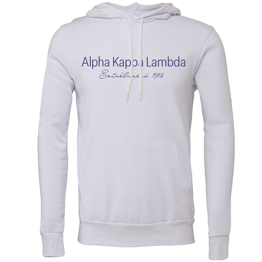 Alpha Kappa Lambda Embroidered Printed Name Hooded Sweatshirts