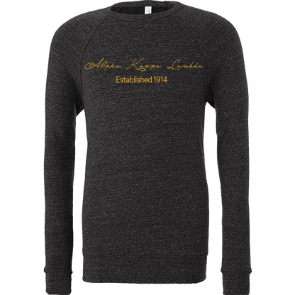 Alpha Kappa Lambda Embroidered Scripted Name Crewneck Sweatshirts