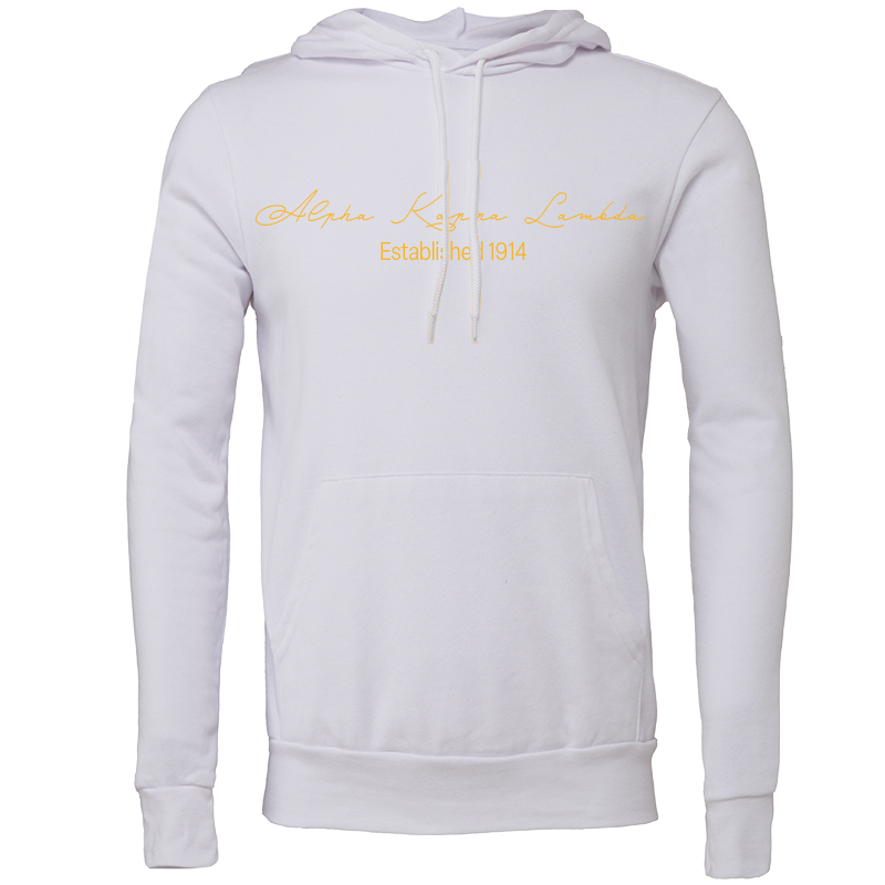Alpha Kappa Lambda Embroidered Scripted Name Hooded Sweatshirts