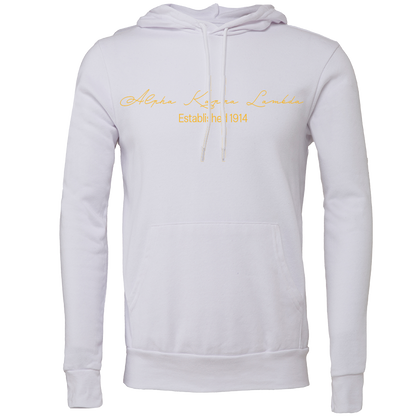 Alpha Kappa Lambda Embroidered Scripted Name Hooded Sweatshirts