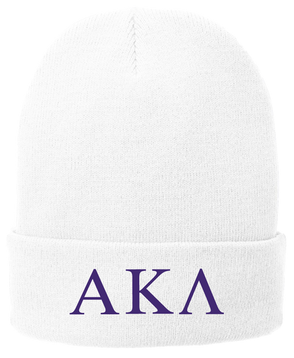 Alpha Kappa Lambda Lettered Beanies
