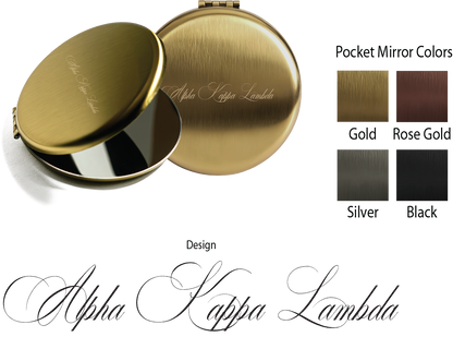 Alpha Kappa Lambda Script Pocket Mirrors