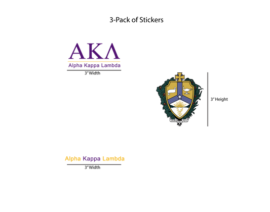 Alpha Kappa Lambda Permanent Stickers