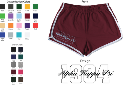 Alpha Kappa Psi Year and Name Women's Shorts